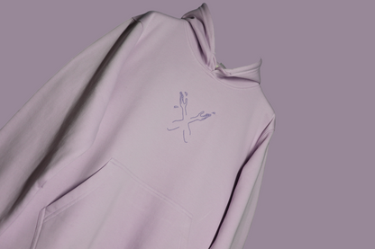 Robin Embossed Hoodie Lavender